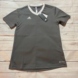New Adidas Gray Athletic Soccer Shirt Jersey Women's Size Small